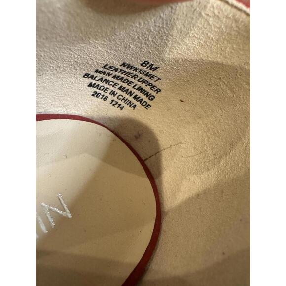 Nine West Red Leather D’Orsay Heels 8M Pointed Toe Classic Stiletto Pumps - Picture 3 of 6